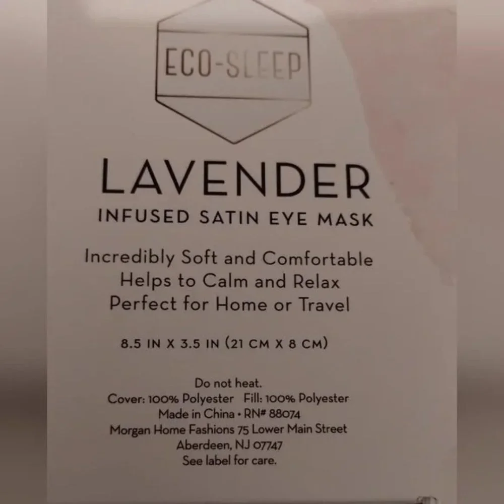 NWT Lavender Infused Satin Eye Mask‎ Color Rosewater Size OS